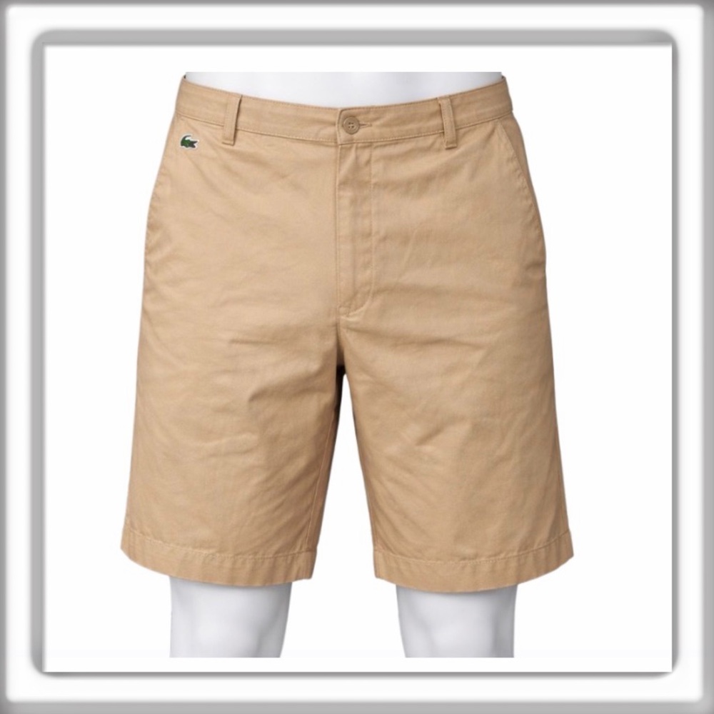 Lacoste Sport Men’s 9” Bermuda Golf Shorts Khaki Performance Size 40 Waist